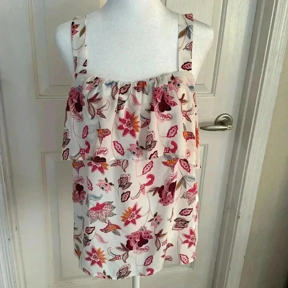 NWOT LOFT Sleeveless Blouse with Ruffle SZ S - Picture 1 of 6